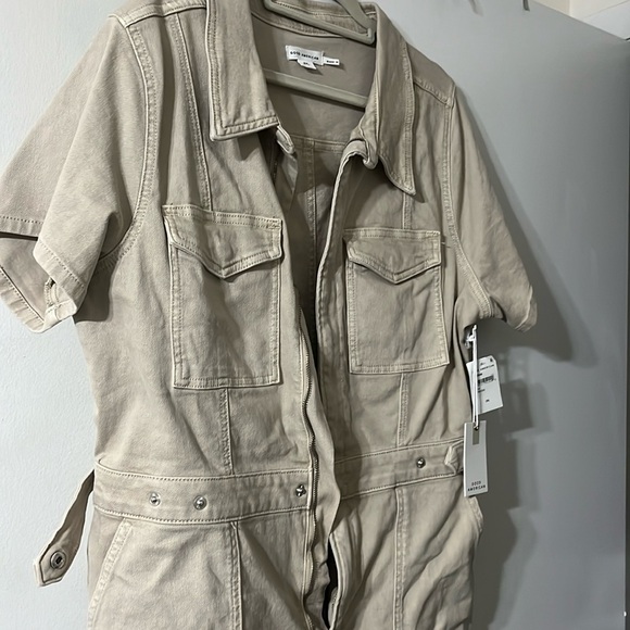 Good American Khaki Denim Mini Dress NWT (XXL) - Picture 4 of 7